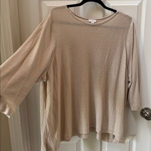 🌿J. Jill 3X Cream Knit Top
